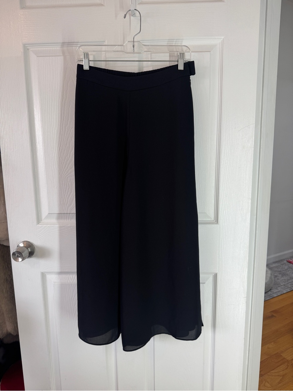 Uniqlo Black Wide-Leg Overlay Pants
